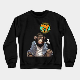 Stoned Monkey !? Monkey Thoughts Crewneck Sweatshirt